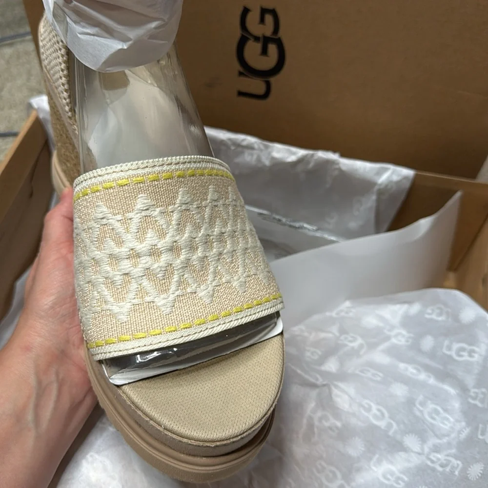 UGG®
Women's Abbot Ankle Tie Platform Wedge Espadrille Sandals - Picture 5 of 6